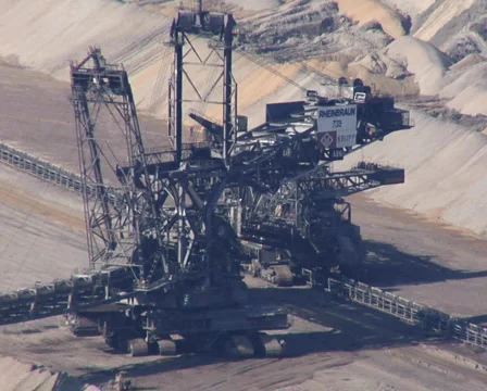 Tagebau Hambach: stacker in a lignite mine Stock Footage