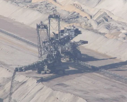 Tagebau Hambach: strip mining lignite Stock Footage