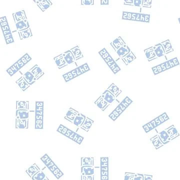 Tagged money glyph vector seamless pattern Stock Illustration