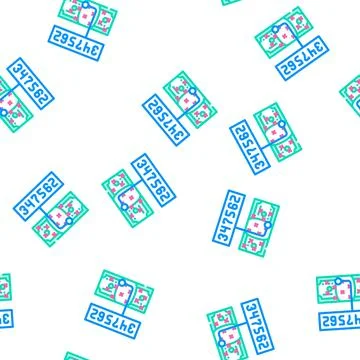 Tagged money vector seamless pattern Stock Illustration