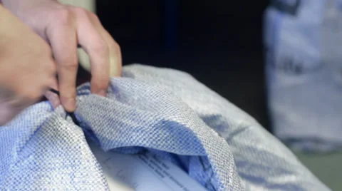 Tagging a Blue Postage Bag Stock Footage 62680983