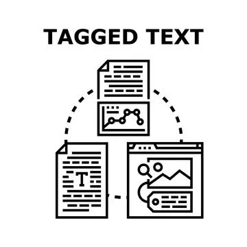Tagging data for content analysis and organization Stock Illustration