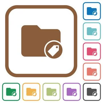 Tagging directory simple icons Stock Illustration