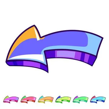Tagging graffiti arrow cartoon vector graphic Stock Illustration