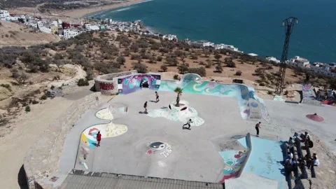 Taghazout stake park Stock Footage 245761085