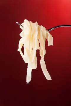 Tagliatelle on a fork Stock Photos