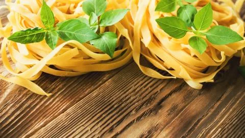 Tagliatelle pasta background Stock Photos