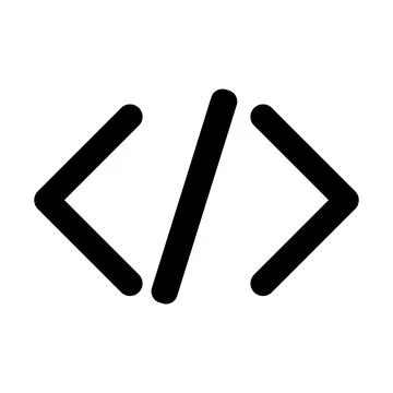 Tags and slash. Coding mark silhouette icon. Vector. イラスト素材