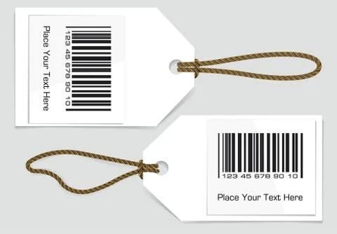 Tags with barcode Illustrazione stock