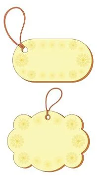 Tags with floral pattern Stock Illustration