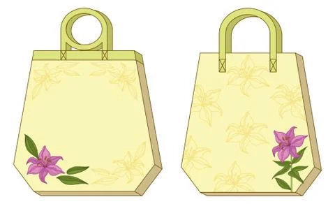 Tags with floral pattern Stock Illustration