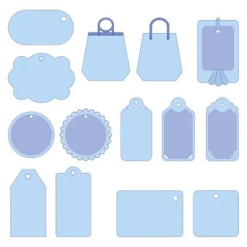 Tags, set Stock Illustration