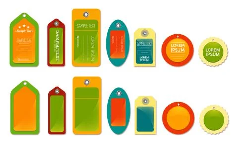 Tags template design Stock Illustration