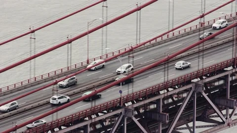 Tagus bridge traffic Stock Footage 233715021