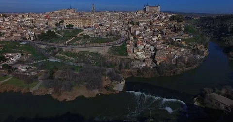 Tagus River in Toledo Stock Footage 125125061