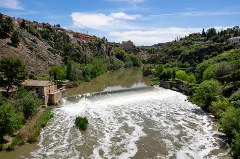 Tagus river at toledo Stock Photos