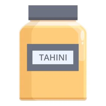 Tahini bread spread icon cartoon vector. Plate food イラスト素材