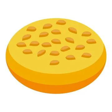 Tahini bun icon isometric vector. Food culinary Illustrazione stock