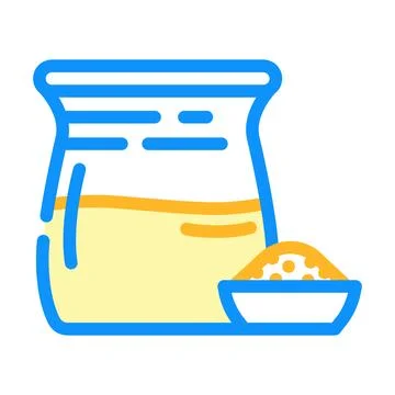 Tahini condiment color icon vector illustration Stock Illustration
