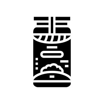 Tahini condiment glyph icon vector illustration Stock Illustration