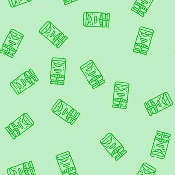 Tahini condiment line seamless pattern Stock Illustration