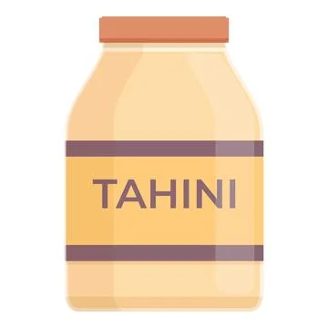 Tahini paste icon cartoon vector. Cuisine food Stock Illustration