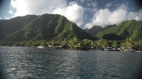 Tahiti Mountains 01 Stock Footage 44183230