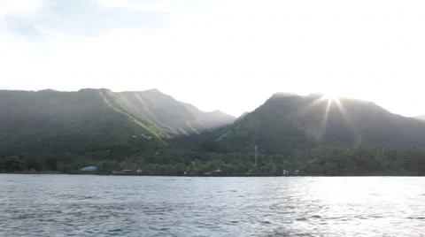 Tahiti Mountains Video stock 44182637
