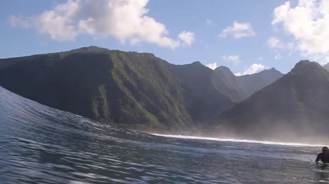Tahitian Empty Wave Stock Footage 44175363