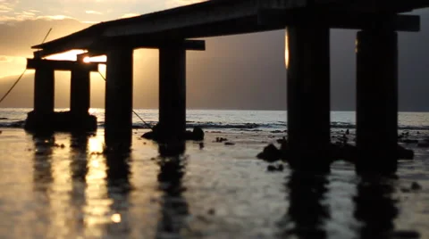 Tahitian Pier Video stock 44185259