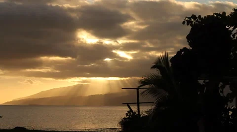 Tahitian Sunset Video stock 44187074