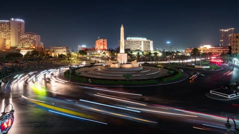 Tahrir Square at Night Stock Footage 257311225
