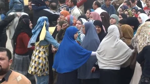 Tahrir Square protests calling for social justice and rights Stock Footage 114817218