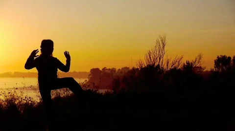 Tai Chi Cliffs  Stock Footage 706954