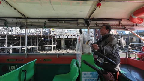 Tai O boat excursion. Stock Footage 306066750