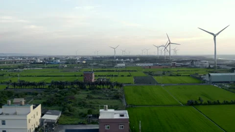 Taichung Windmills Stock Footage 154390176