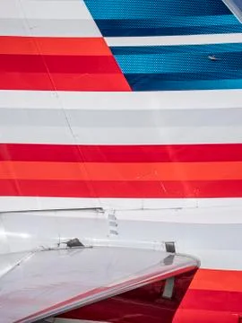 Tail of the aircraft Stock Photos