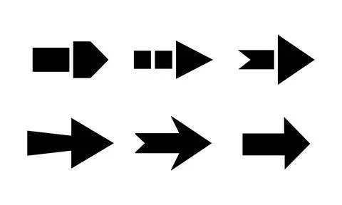 Tail Block Arrow Set Stock Illustration