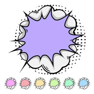 Tail comic speech bubble cartoon vector graphic Stock Illustration