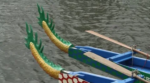 The tail of the dragon boat. Stock Footage 11275434