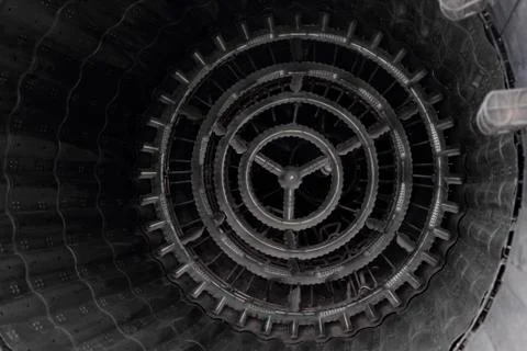 The tail of jet aircraft engine. Stock Photos