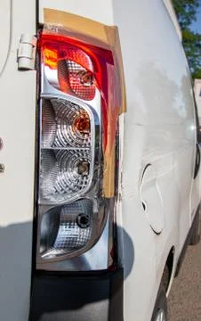 Tail light crash damage Foto stock