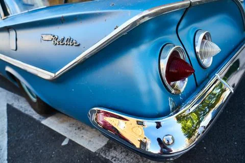 Tail Lights of a 1961 4 door Chevrolet Bel Air Stock Photos