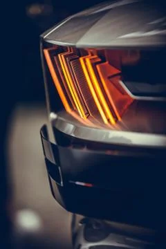 Tail lights of a supercar Stock Photos