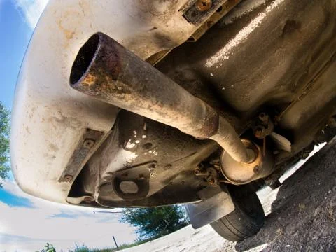 Tail pip of an old car Stock Photos
