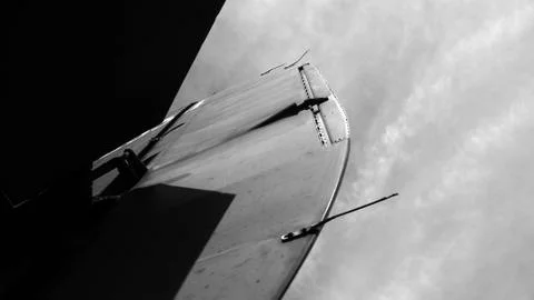 TAIL SECTION OF AN ALLIED BOMBER. Stock Photos