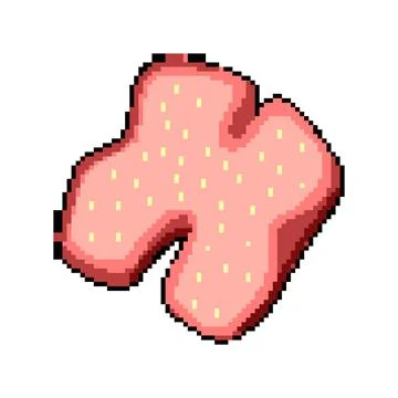 Tailbone desk chair cushion pixel art vector illustration Stock Illustration