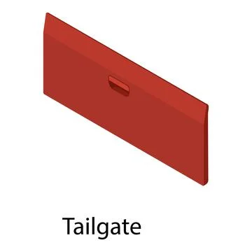Tailgate icon, isometric style Stock Illustration