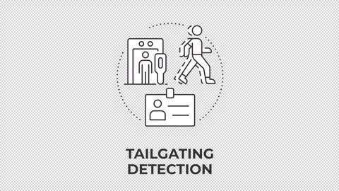 Tailgating detection animated line concept icon Stock Footage 345258159