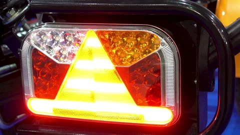 Taillight on a car close-up. Stock Footage 120832392